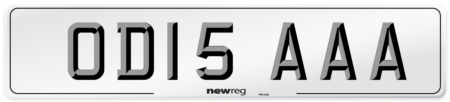 OD15 AAA Number Plate from New Reg
